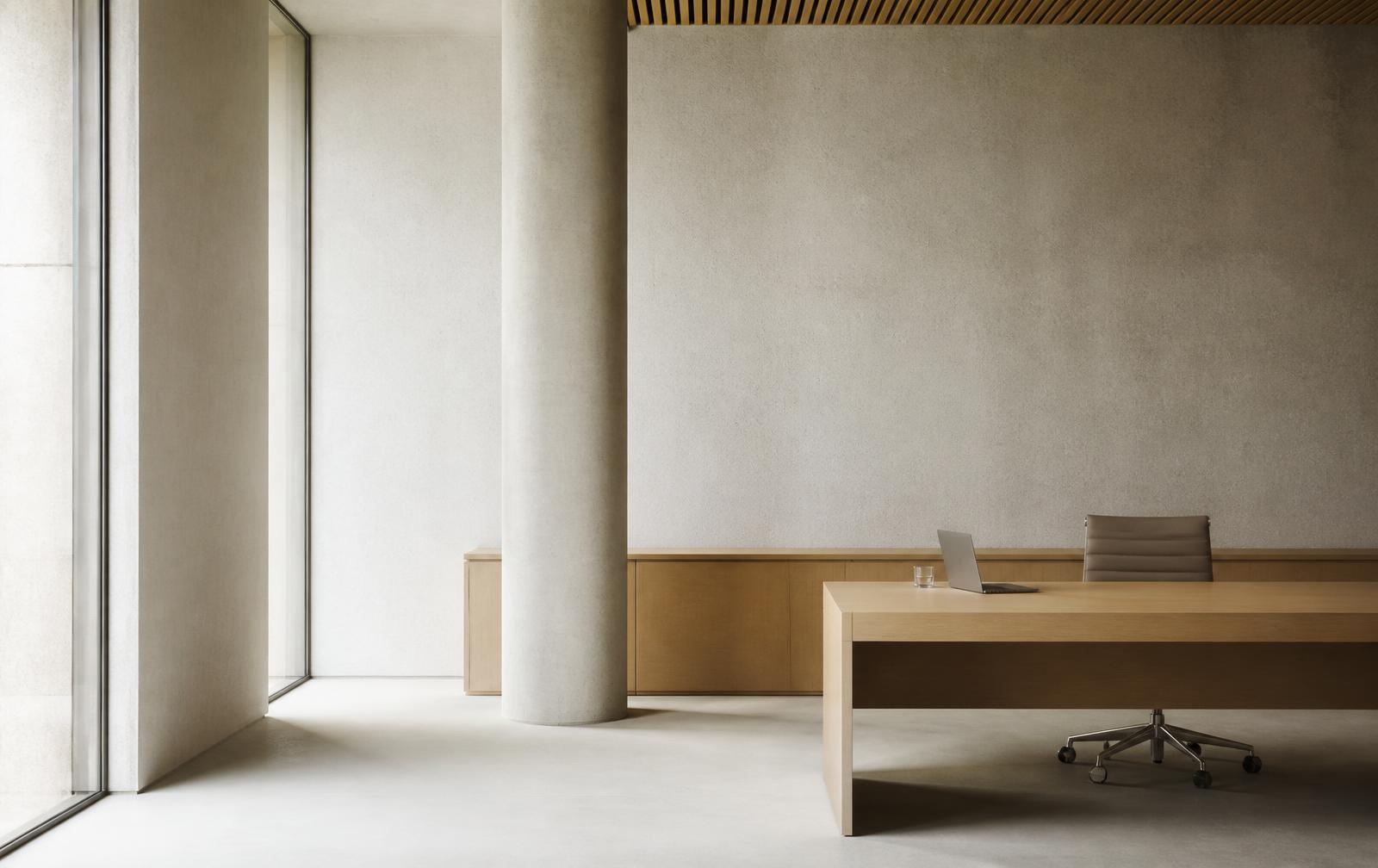 Espace de travail lumineux et épuré